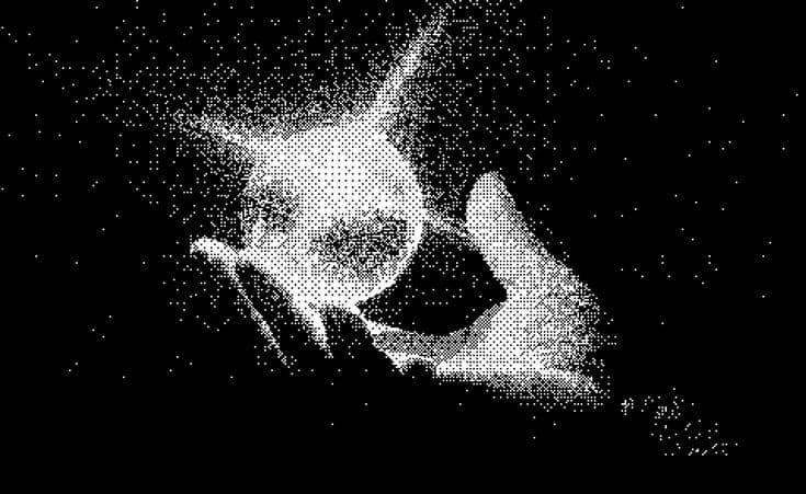 Digital Wireframe Futuristic AI Art